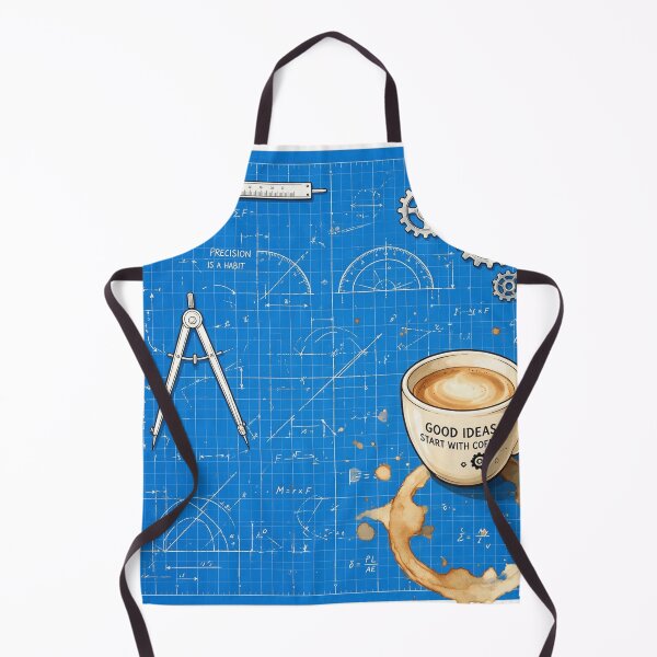 Item preview, Engineer blueprint with coffee stains designed and sold by DVerse Studio.