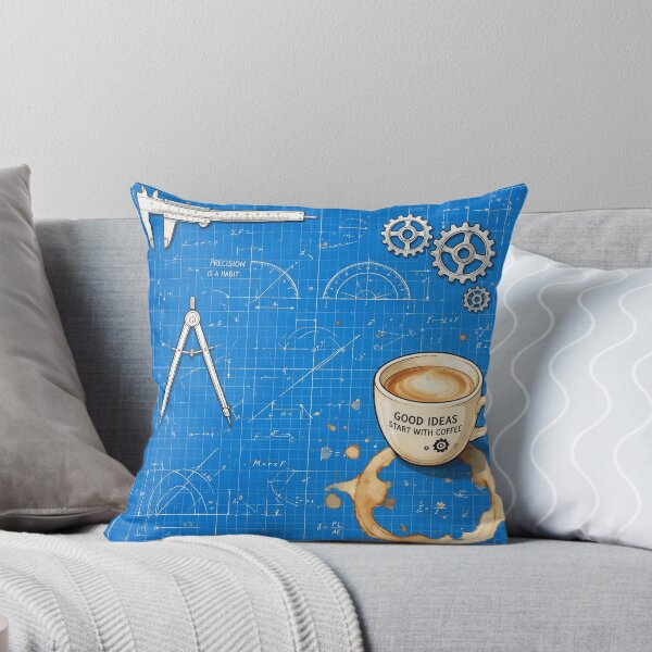Item preview, Engineer blueprint with coffee stains designed and sold by DVerse Studio.