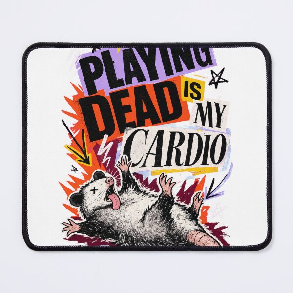 Item preview, Playing Dead Is My Cardio Funny Opossum Meme T-Shirt Design designed and sold by KIDEnia.