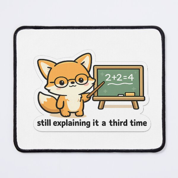 Item preview, Funny Teacher Fox PNG, Still Explaining It A Third Time Shirt Design, Classroom Humor, Teacher Sublimation Gift designed and sold by Moss & Mellow.