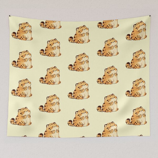 Item preview, Cute Chubby Tabby Cat Kawaii Cartoon Illustration designed and sold by jianina-alondra.