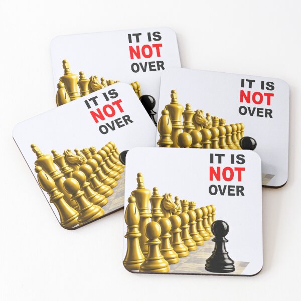 Item preview, It Is Not Over – Chess Underdog Motivational Design designed and sold by LeelaWorks.org.