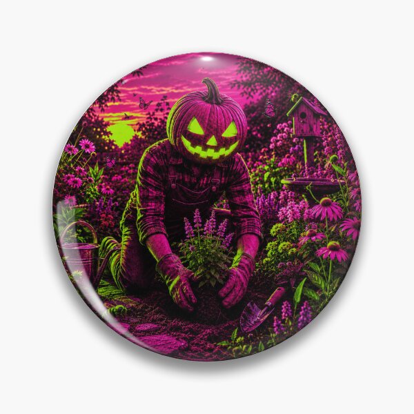 Item preview, Headless Horseman Psychedelic Gardener - Rustic Halloween Fantasy Art designed and sold by TheHorsemanRidesAgain.