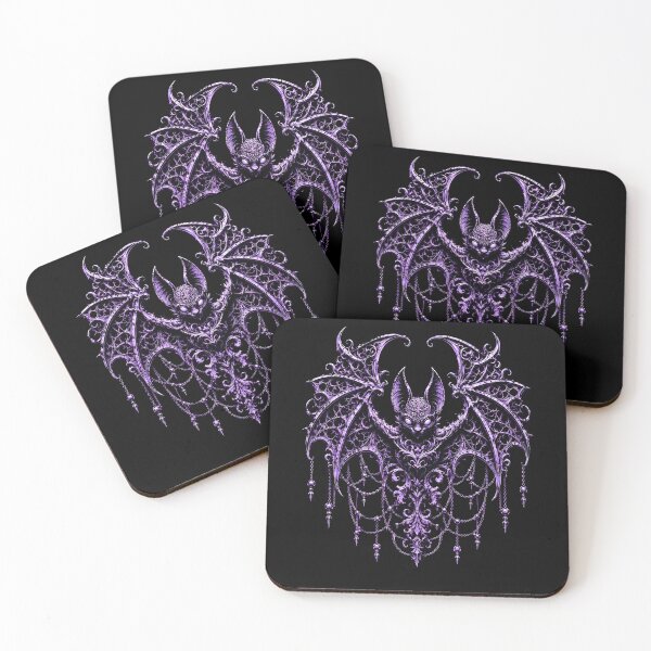 Item preview, ornate purple bat design with intricate details designed and sold by rafaeltto.