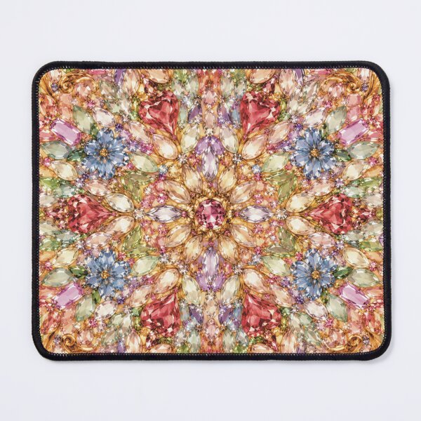 Item preview, Pastel Floral Jewel Kaleidoscope Heart Pattern designed and sold by CaseyMichelleArt.