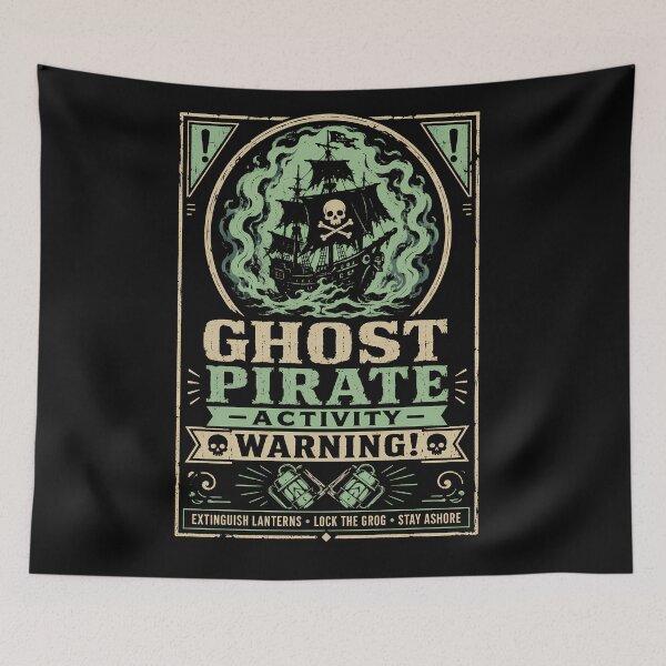 Item preview, Ghost Pirate Activity Public Warning designed and sold by agearb.
