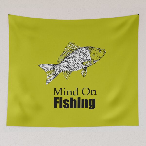 Item preview, Mind on Fishing Educational Humor Design designed and sold by annenambiro.