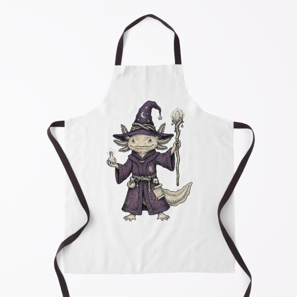 Item preview, Halloween Axolotl Wizard in Purple Hat and Wand Cute Magic Fantasy designed and sold by SOUFIANE1991.