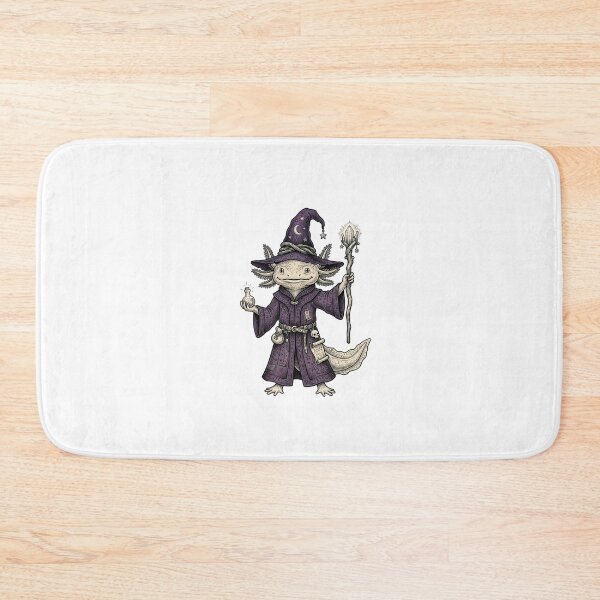 Item preview,  Halloween Axolotl  Wizard in Purple Hat and Wand Cute Magic Fantasy designed and sold by SOUFIANE1991.