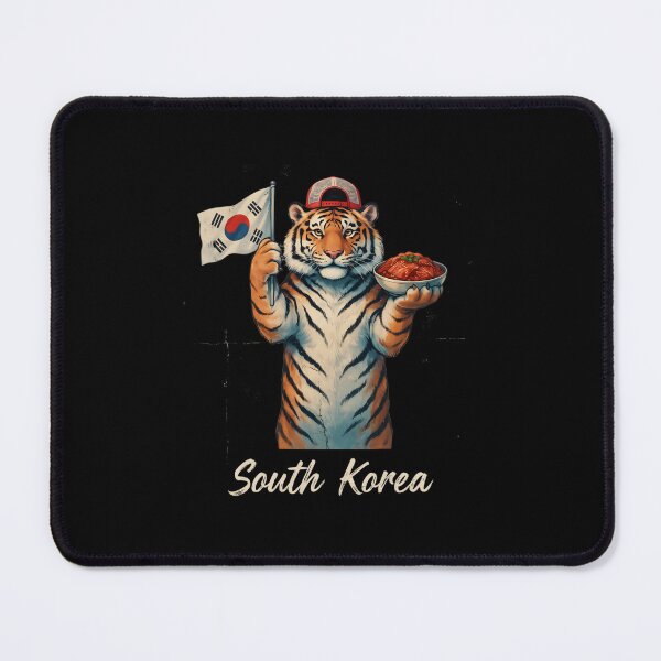 Item preview, South Korea Tiger Korean Flag Spicy Kimchi Bowl Mascot designed and sold by Enea Kelo.