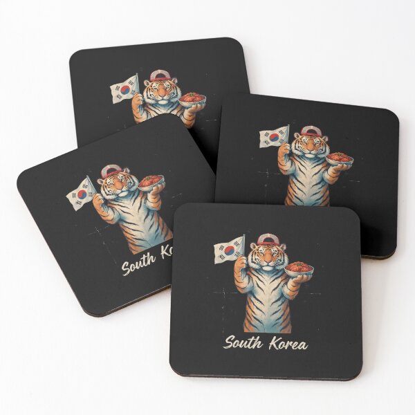 Item preview, South Korea Tiger Korean Flag Spicy Kimchi Bowl Mascot designed and sold by Enea Kelo.