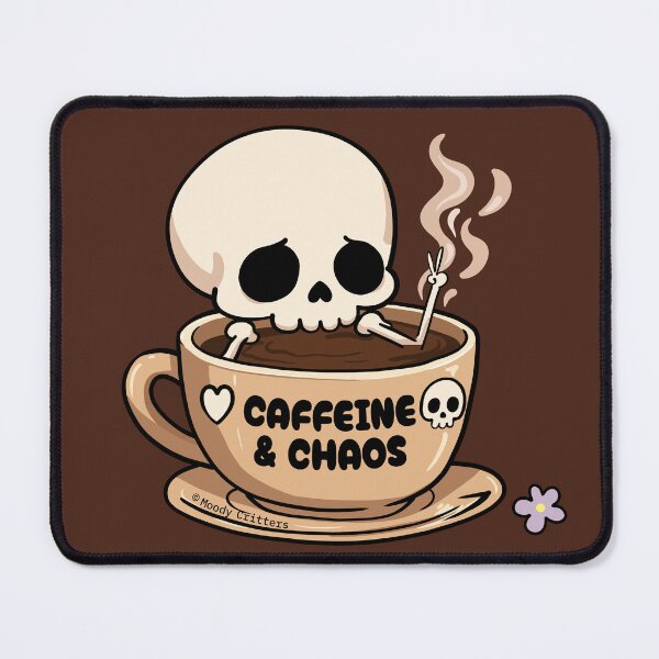 Item preview, Cute Skeleton Coffee Caffeine & Chaos designed and sold by Moody Critters.