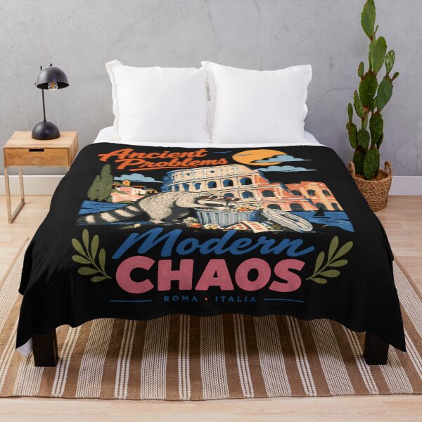 Item preview, Ancient Problems Modern Chaos Raccoon Rome Italy Vintage Travel Funny Trash Panda Colosseum designed and sold by FelineFrenzyArt.