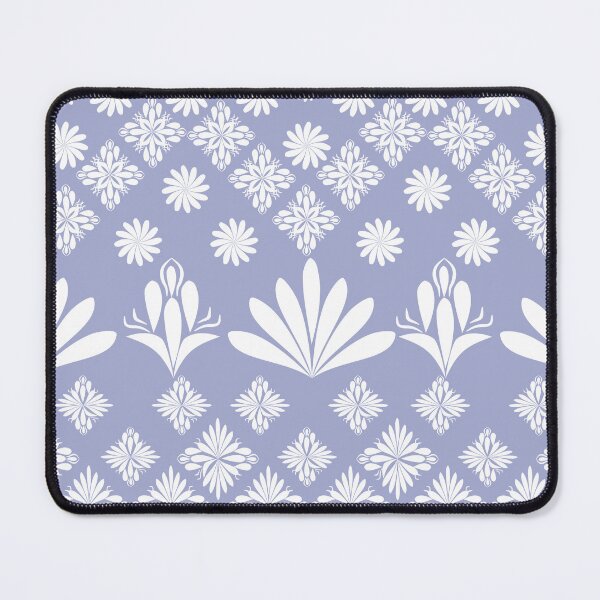 Item preview, White Floral Folk Art Seamless Pattern on Lavender Background, Scandinavian Botanical Vector Design designed and sold by Ei-Ei.