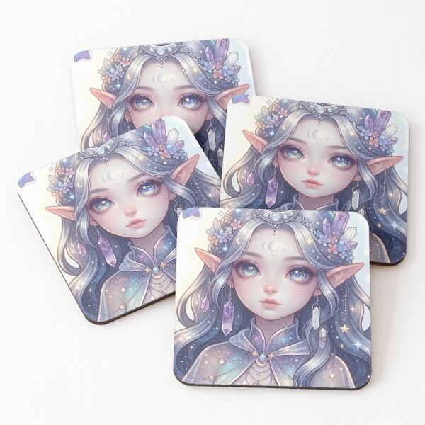 Item preview, Liora - Celestial Elf Princess Magical Stardust Portrait Fantasy Art designed and sold by Zelis craft.