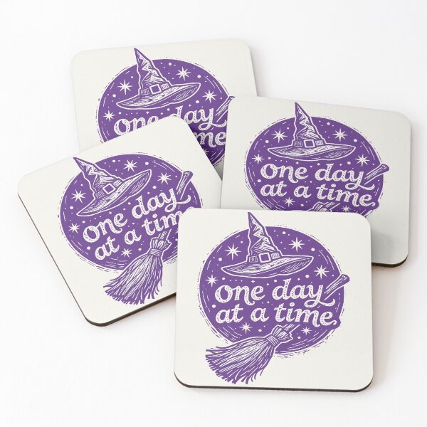 Item preview, Purple Witch One Day At A Time Quote On Cute Spooky Cottagecore Witchy Aesthetic Gift designed and sold by Connys Colorful World.