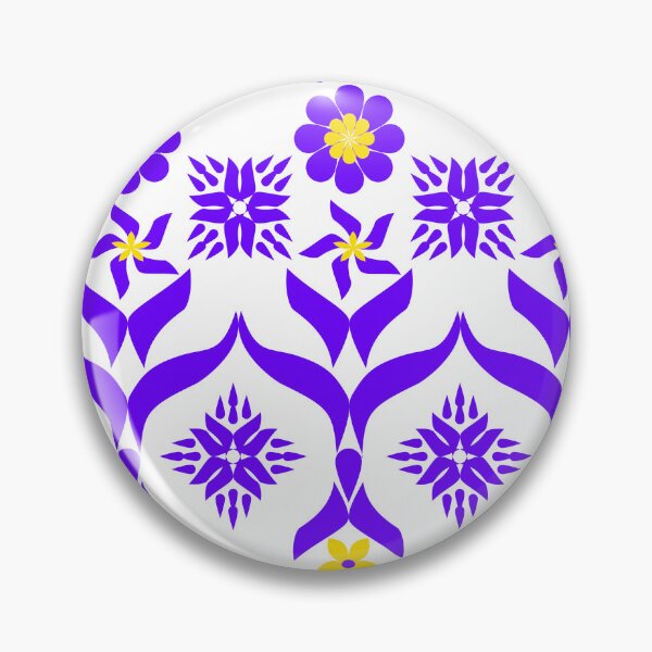 Item preview, Purple and Yellow Folk Floral Seamless Pattern, Decorative Botanical Vector Background designed and sold by Ei-Ei.