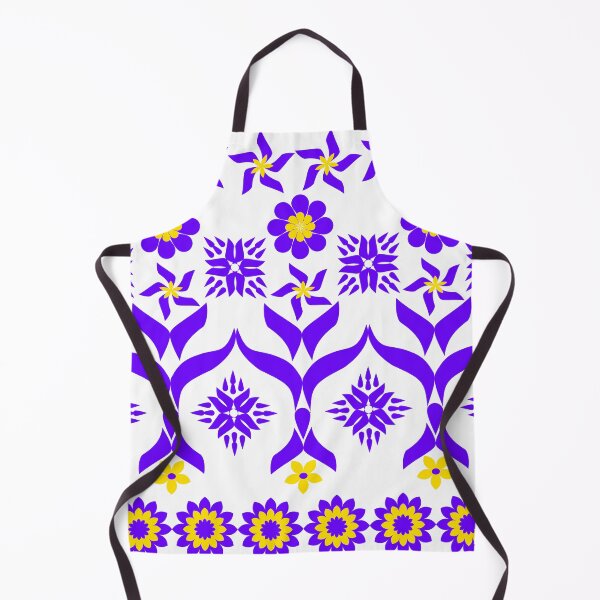 Item preview, Purple and Yellow Folk Floral Seamless Pattern, Decorative Botanical Vector Background designed and sold by Ei-Ei.