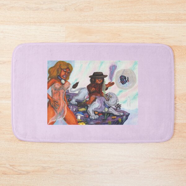 Item preview, Watercolor Painting Eros rides Aurora Lioness Dream Woman designed and sold by Jonah Augustin Gray.