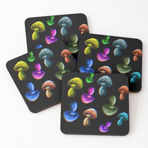 Item preview, Neon Psychedelic Mushrooms | Glowing Trippy Fungi Rave Art designed and sold by immortalmoonimp.