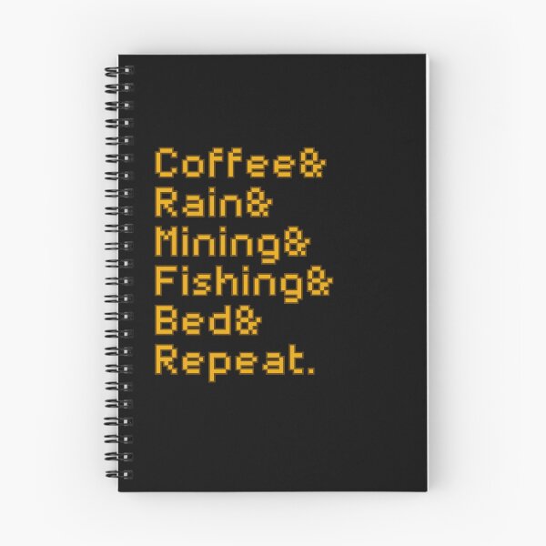 Item preview, Stardew Valley:  Coffee Rain Mining Fishing Bed Repeat  designed and sold by AnalogClub.