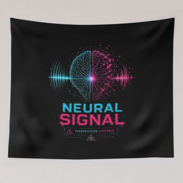 Item preview, Neural Signal – Transmission Unstable designed and sold by JupiterGlitchEmpire.