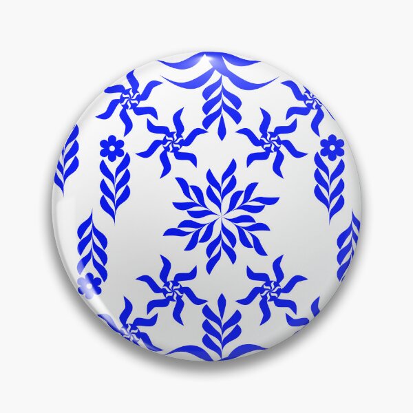 Item preview, Blue Botanical Folk Art Seamless Pattern, Floral Vector Repeat Background designed and sold by Ei-Ei.