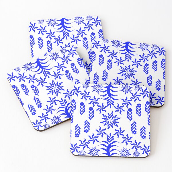 Item preview, Blue Botanical Folk Art Seamless Pattern, Floral Vector Repeat Background designed and sold by Ei-Ei.