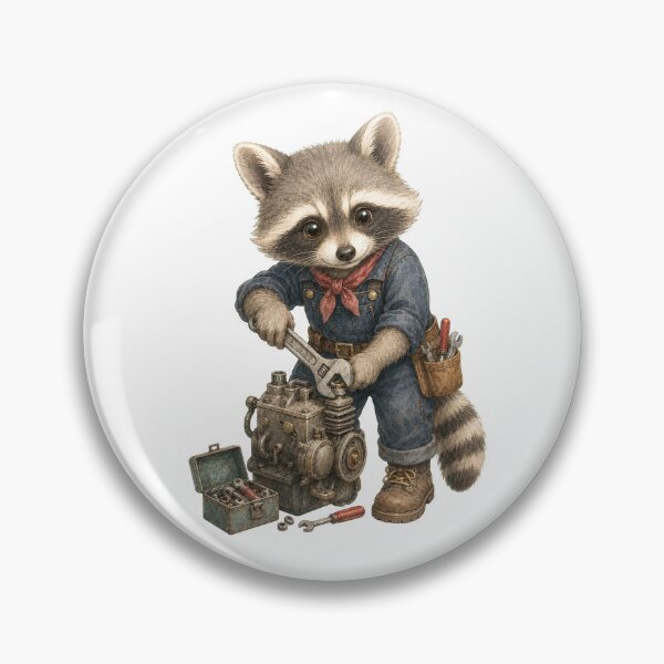 Item preview, Cute Raccoon Mechanic designed and sold by photoparadise22.