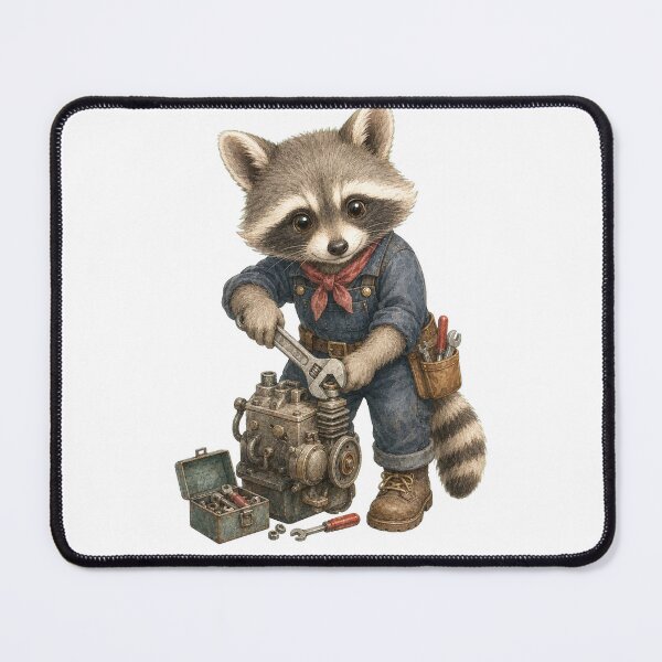 Item preview, Cute Raccoon Mechanic designed and sold by photoparadise22.