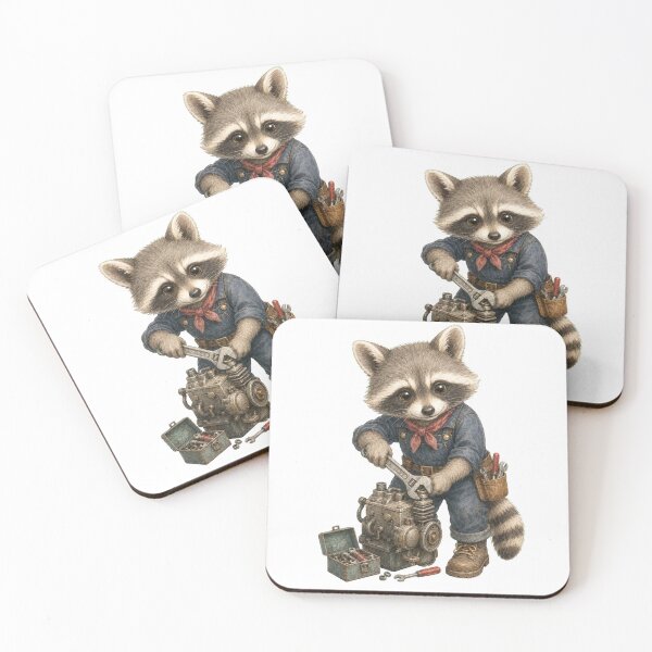 Item preview, Cute Raccoon Mechanic designed and sold by photoparadise22.