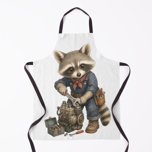 Item preview, Cute Raccoon Mechanic designed and sold by photoparadise22.