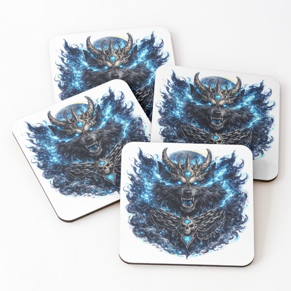 Item preview, Frost Wolf King Sticker | Mystic Ice Wolf Skull | Dark Fantasy Vinyl Decal designed and sold by Ghost Of Chill.