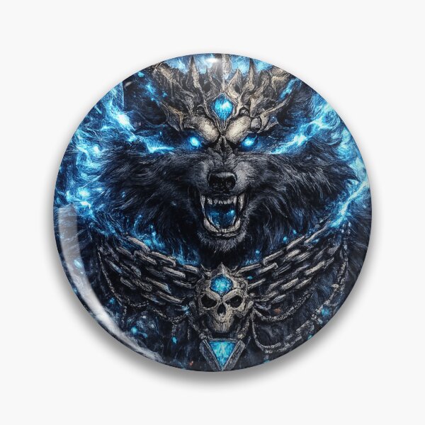 Item preview, Frost Wolf King Sticker | Mystic Ice Wolf Skull | Dark Fantasy Vinyl Decal designed and sold by Ghost Of Chill.