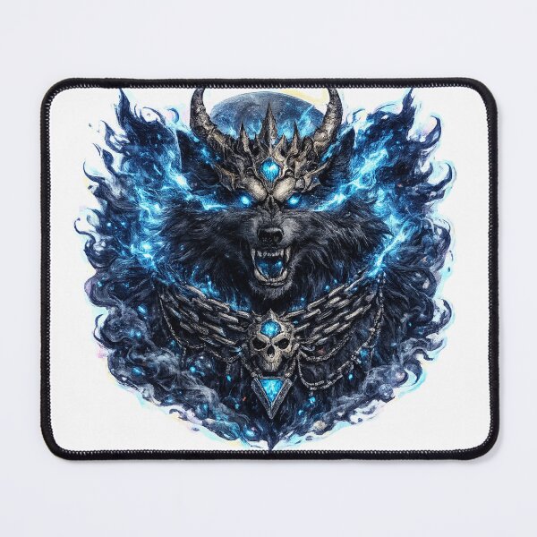 Item preview, Frost Wolf King Sticker | Mystic Ice Wolf Skull | Dark Fantasy Vinyl Decal designed and sold by Ghost Of Chill.