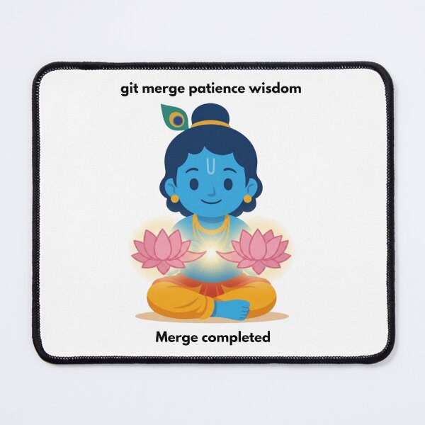 Item preview, git merge patience wisdom | Git Developer Sticker | Tech Humor designed and sold by BhaktiByte.