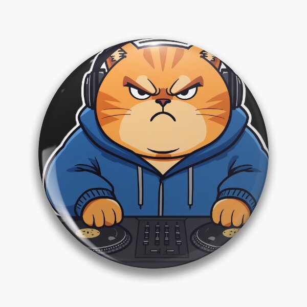 Item preview, Grumpy DJ Cat designed and sold by fadilow.