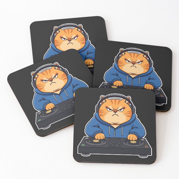 Item preview, Grumpy DJ Cat designed and sold by fadilow.