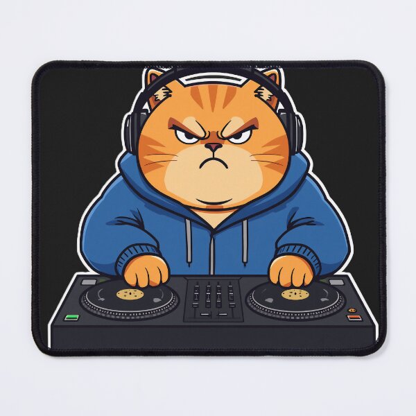 Item preview, Grumpy DJ Cat designed and sold by fadilow.