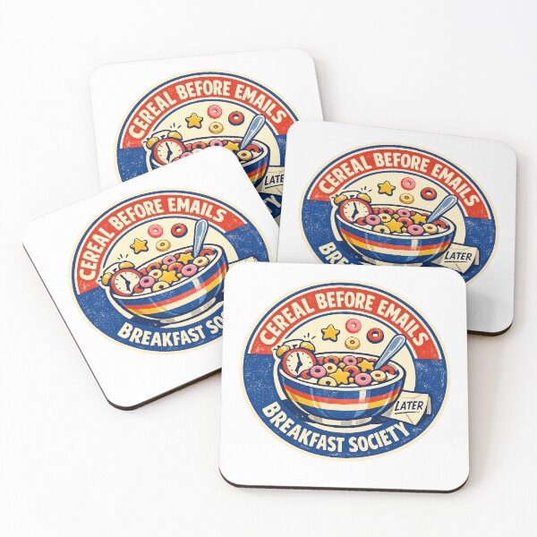 Item preview, Cereal Before Emails Retro Breakfast Society designed and sold by Doodle Souq.