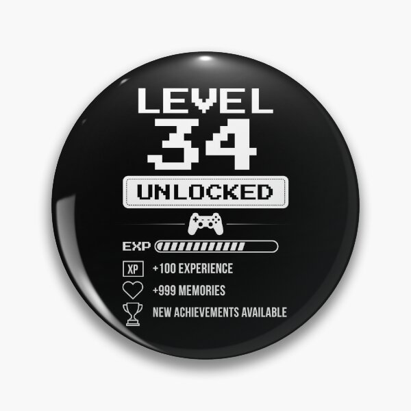 Item preview, Level 34 Unlocked birthday gift designed and sold by NumbersFort.