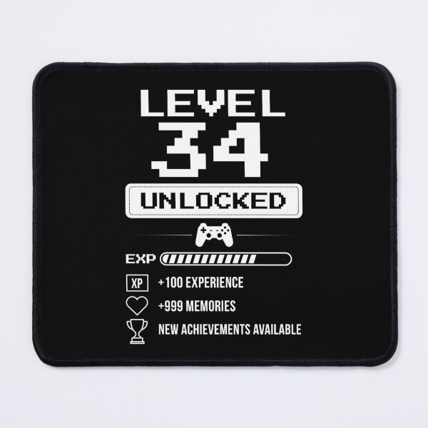 Item preview, Level 34 Unlocked birthday gift designed and sold by NumbersFort.