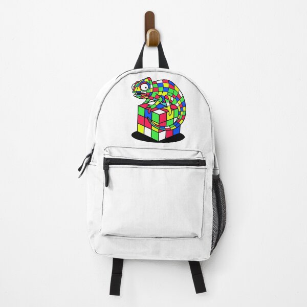 Item preview, Colorful Chameleon Camouflaged On Rubiks Puzzle Cube designed and sold by Rare By Hero.