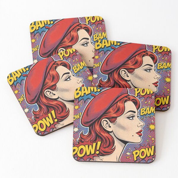 Item preview, BAM POW BERET GIRL - Vintage Pop Art Comic Redhead designed and sold by MAISON SYLVIE.
