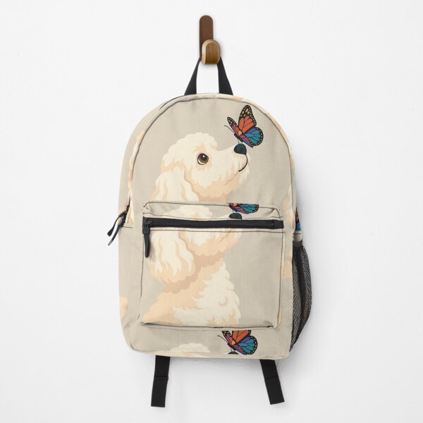 Item preview, Cute Maltipoo with Butterfly | Whimsical Dog Illustration designed and sold by ZanyPaintbrush.