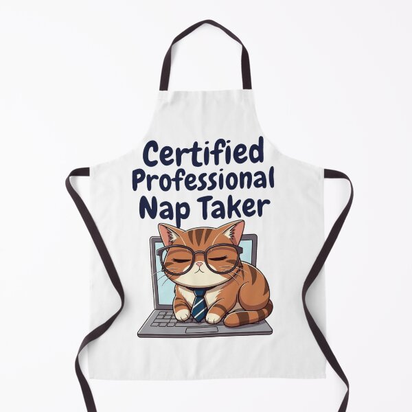 Item preview, Certified Professional Nap Taker Funny Cat designed and sold by Happy Chaos Studio.