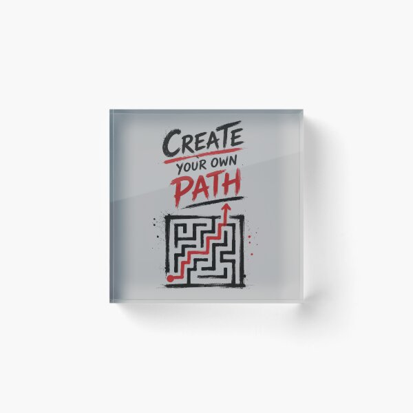 Item preview, Create Your Own Path | Minimalist Motivational Typography | Modern Maze Wall Art | Inspirational Quote Design designed and sold by  Mirai_Art  ⭐⭐⭐⭐.