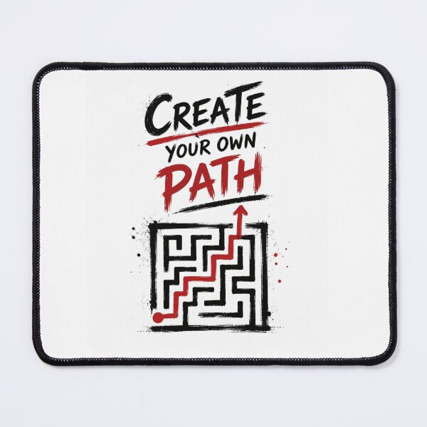 Item preview, Create Your Own Path | Minimalist Motivational Typography | Modern Maze Wall Art | Inspirational Quote Design designed and sold by Mirai_Art ⭐⭐⭐⭐.