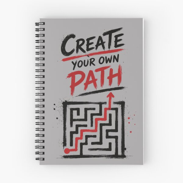 Item preview, Create Your Own Path | Minimalist Motivational Typography | Modern Maze Wall Art | Inspirational Quote Design designed and sold by Mirai_Art ⭐⭐⭐⭐.