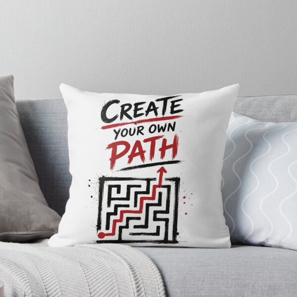 Item preview, Create Your Own Path | Minimalist Motivational Typography | Modern Maze Wall Art | Inspirational Quote Design designed and sold by  Mirai_Art  ⭐⭐⭐⭐.